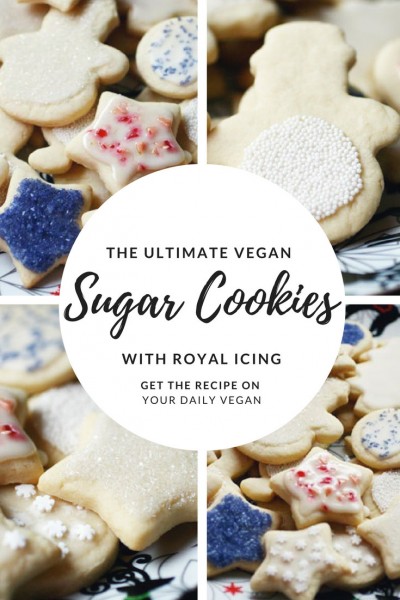 Vegan Sugar Cut-Out Cookies + Royal Icing - Your Daily Vegan